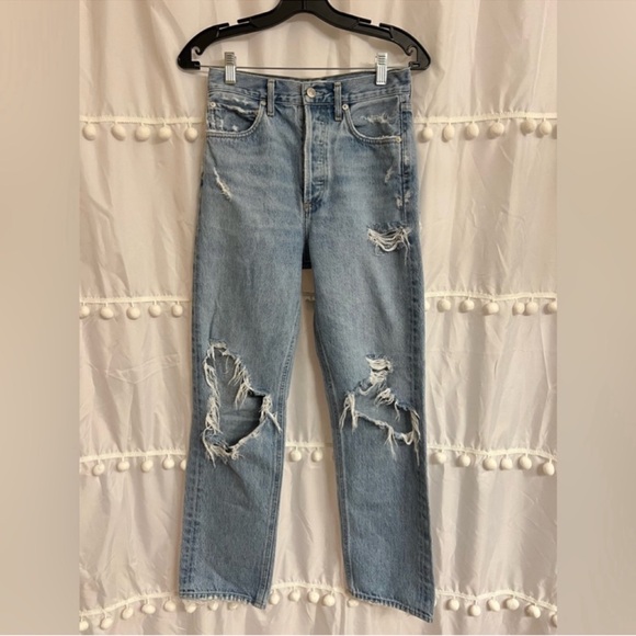 AGOLDE 90'S Mid Rise Straight Jeans Fall Out Women’s Size 23 - Picture 4 of 8